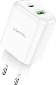 Ładowarka BOROFONE ŁADOWARKA SIECIOWA BN4 POTENTIAL - USB + TYP C - QC 3.0 PD 2.0 20W BIAŁA 4