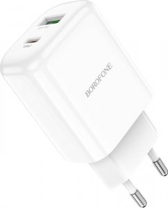 Ładowarka BOROFONE ŁADOWARKA SIECIOWA BN4 POTENTIAL - USB + TYP C - QC 3.0 PD 2.0 20W BIAŁA 6
