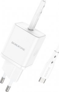 Ładowarka BOROFONE ŁADOWARKA SIECIOWA BN6 FIELD - TYP C - QC 3.0 PD 20W Z KABLEM TYP C NA TYP C BIAŁA 4