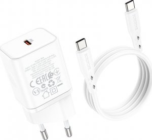 Ładowarka BOROFONE ŁADOWARKA SIECIOWA BN6 FIELD - TYP C - QC 3.0 PD 20W Z KABLEM TYP C NA TYP C BIAŁA 5
