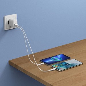 Ładowarka DUX DUCIS DUZZONA ŁADOWARKA SIECIOWA T2 - USB + TYP C - PD 30W BIAŁA 6