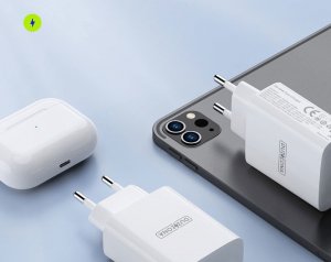 Ładowarka DUX DUCIS DUZZONA ŁADOWARKA SIECIOWA T4 - 2XTYP C - PD 35W BIAŁA 16