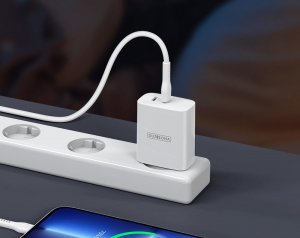 Ładowarka DUX DUCIS DUZZONA ŁADOWARKA SIECIOWA T4 - 2XTYP C - PD 35W BIAŁA 9