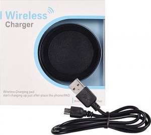 Ładowarka ŁADOWARKA INDUKCYJNA BEZPRZEWODOWA QI UNIWERSALNA - OKRĄGŁA TYP 01 CZARNY (MIN.2A) 2