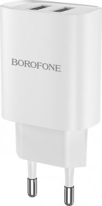 Ładowarka BOROFONE ŁADOWARKA SIECIOWA BN2 SUPER - 2XUSB - 2,1A BIAŁA 3