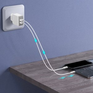 Ładowarka KAKU ŁADOWARKA SIECIOWA KSC-371 HAOYI - 2XUSB - 12W 2,4A Z KABLEM USB NA MICRO USB BIAŁA 6