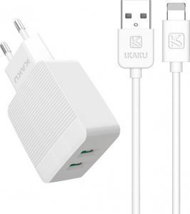 Ładowarka KAKU ŁADOWARKA SIECIOWA KSC-371 HAOYI - 2XUSB - 12W 2,4A Z KABLEM USB NA LIGHTNING BIAŁA 3