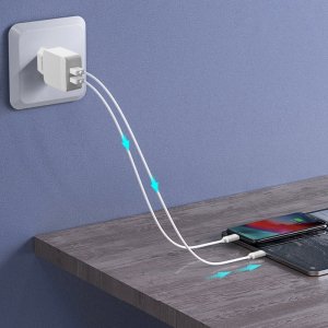 Ładowarka KAKU ŁADOWARKA SIECIOWA KSC-371 HAOYI - 2XUSB - 12W 2,4A Z KABLEM USB NA LIGHTNING BIAŁA 6