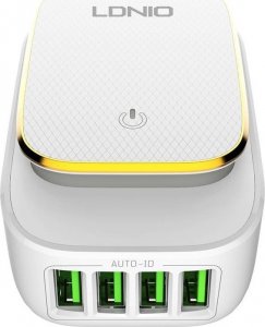 Ładowarka LDNIO Ładowarka sieciowa LDNIO A4405 4USB, Lampa LED + Kabel Lightning 2