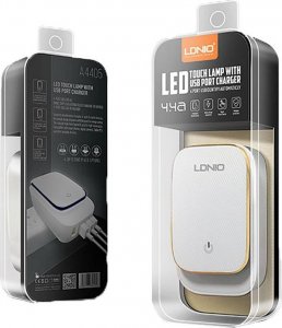 Ładowarka LDNIO Ładowarka sieciowa LDNIO A4405 4USB, Lampa LED + Kabel Lightning 4