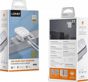 Ładowarka LDNIO Ładowarka sieciowa LDNIO A2425C USB, USB-C z lampą + Kabel microUSB 8