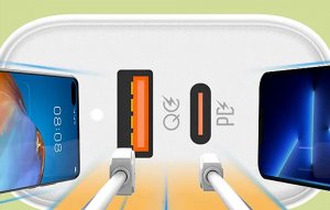 Ładowarka LDNIO Ładowarka sieciowa LDNIO A2526C USB, USB-C 45W + Kabel Lightning 8