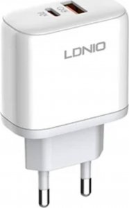 Ładowarka LDNIO Ładowarka sieciowa LDNIO A2526C USB, USB-C 45W + Kabel Lightning 10