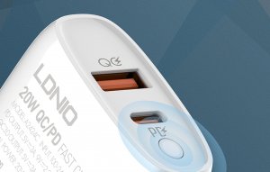 Ładowarka LDNIO Ładowarka sieciowa LDNIO A2424C USB, USB-C 20W + Kabel Lightning 12