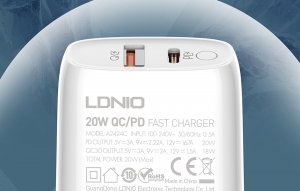 Ładowarka LDNIO Ładowarka sieciowa LDNIO A2424C USB, USB-C 20W + Kabel USB-C 11