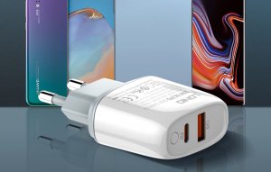 Ładowarka LDNIO Ładowarka sieciowa LDNIO A2424C USB, USB-C 20W + Kabel USB-C 15