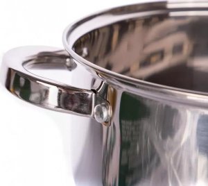 MG Home Garnki stalowe MG Home Verso zestaw 3 garnków z pokrywkami na indukcję 2