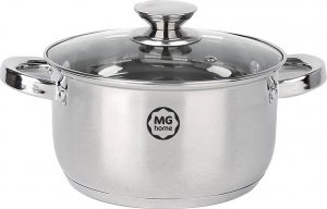 MG Home Garnki stalowe MG Home Verso zestaw 3 garnków z pokrywkami na indukcję 3