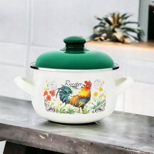 Tragar Garnki emaliowane Meyerhoff  zestaw 4 garnków Kogut 16/18/20/22 cm 5