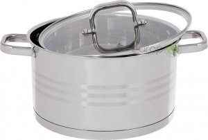 Hoffner Garnki stalowe Hoffner Elegance HF 9937 10 elementowy zestaw garnków z patelnią Indukcja Gaz 2