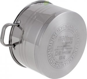 Hoffner Garnki stalowe Hoffner Elegance HF 9937 10 elementowy zestaw garnków z patelnią Indukcja Gaz 4