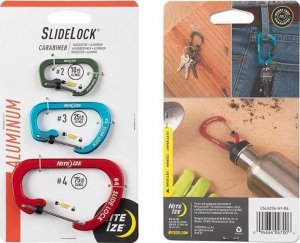 NiteIze Zestaw Karabinków Nite Ize Slide Lock 2,3,4 ALU 2