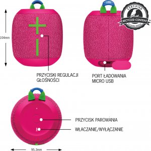 Głośnik Logitech Wonderboom 3 różowy (S7816507) 6