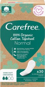 Carefree Organic Cotton Normal wkładki higieniczne 30szt 1
