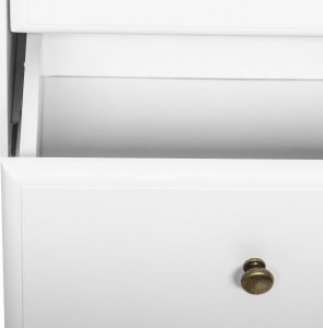 Atmosphera Komoda wąska Solen biała z 5 szufladami 9