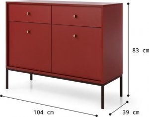Intesi Komoda Evora bordowa 10