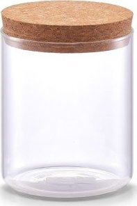 Zeller Słoik gładki z pokrywką korkową, 650 ml, szkło 1