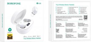 Słuchawki BOROFONE SŁUCHAWKI BLUETOOTH TWS BW06 MANNER BIAŁE 5