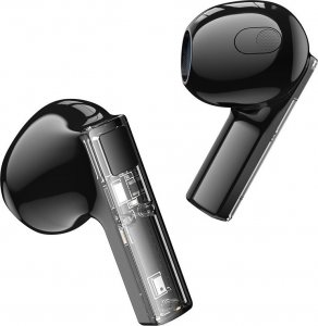 Słuchawki Borofone BW23 Crystal Bean Transparent Edition Czarne 2