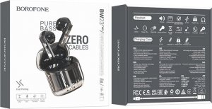 Słuchawki Borofone BW23 Crystal Bean Transparent Edition Czarne 5