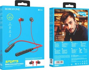 Słuchawki BOROFONE SŁUCHAWKI SPORTOWE BE56 POWERFUL BLUETOOTH CZERWONE 5