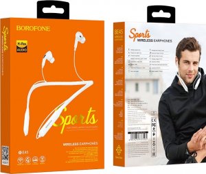 Słuchawki BOROFONE SŁUCHAWKI SPORTOWE BE45 DELIGHTFUL BLUETOOTH BIAŁE 4