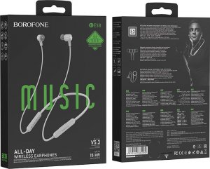 Słuchawki BOROFONE SŁUCHAWKI SPORTOWE BE58 NECK BLUETOOTH SZARE 4