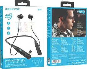 Słuchawki BOROFONE SŁUCHAWKI SPORTOWE BE61 TRAVELLER BLUETOOTH CZARNE 9