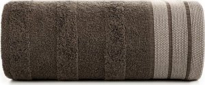 Eurofirany Ręcznik bawełniany z żakardową bordiurą PATI 70X140 brązowy 1