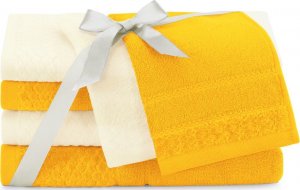 AmeliaHome AmeliaHome Komplet ręczników bawełnianych RUBRUM 2*30x50 + 2*50x90 + 2*70x130 żółty + kremowy 1