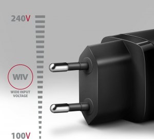 Ładowarka Axagon ACU-PQ30 Ładowarka sieciowa, PD & QC 30W, QC3.0,4.0/AFC/FCP/PPS/Apple, Czarna 3