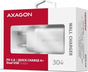 Ładowarka Axagon ACU-PQ30W Ładowarka sieciowa PD & QC 30W, QC3.0,4.0/AFC/FCP/PPS/Apple Biała 9