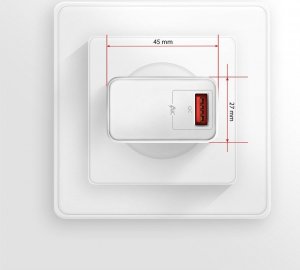 Ładowarka Axagon ACU-QC19W Ładowarka sieciowa QC 19W, 1x port USB-A, QC3.AFC/FCP/SMART, Biała 7
