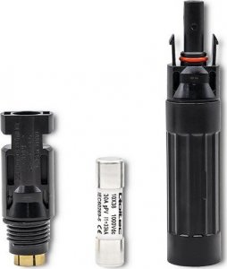 Qoltec Konektor solarny z bezpiecznikiem, złšcze MC4 1000V 30A 6