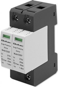 Qoltec Ogranicznik przepięć AC | 2P | 275V | T2 | B+C 8