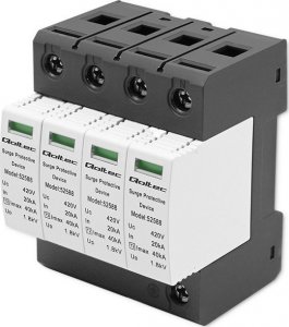 Qoltec Ogranicznik przepięć AC | 4P | 420V | T2 | B+C 7