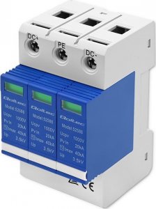Qoltec Ogranicznik przepięć DC | 3P | 1000V | T2 | B+C 8