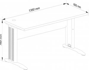 Biurko Fabryka Mebli Akord BIURKO KOMPUTEROWE BM-135 WENGE 3