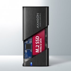 Kieszeń Axagon EEM2-SB2 zewnętrzna aluminiowa USB-C 3.2 Gen 2 - M.2 NVMe / SATA SSD 30-80mm 4