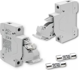 Qoltec Podstawa bezpiecznikowa z diodš + bezpiecznik DC | 1P | 1000V | 15A | 10x38 | solar 3